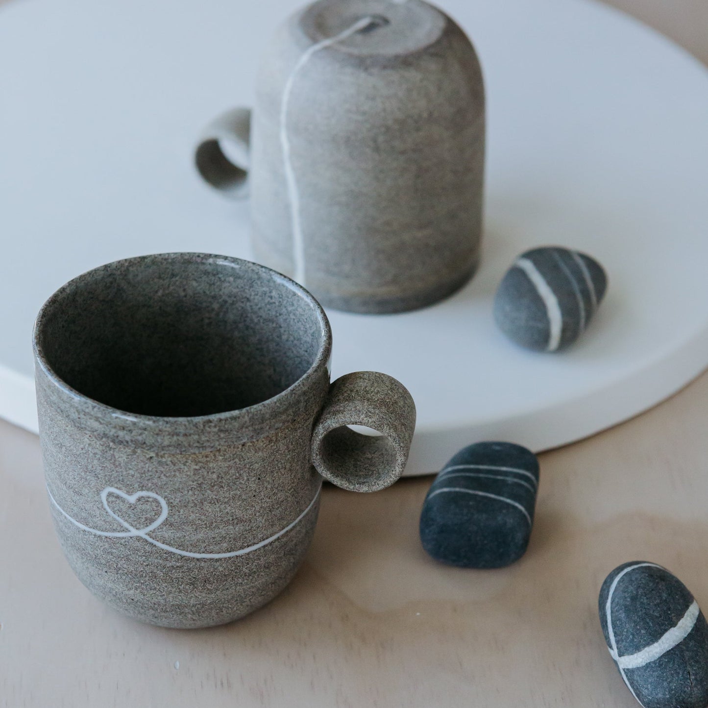 Tasse avec anse fait main (250 ml) • Collection Galets