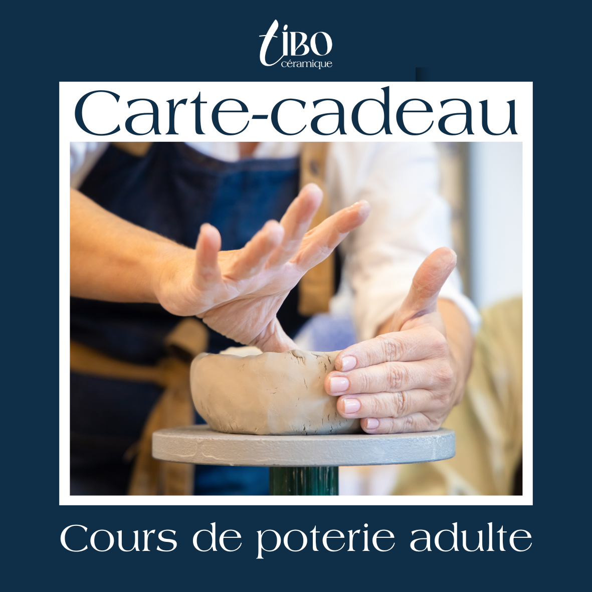 Carte-cadeau pour des cours de poterie pour adulte à Rimouski chez Tibo Céramique