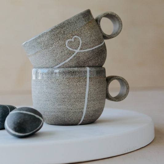 Tasse grès galet Bas-St-Laurent